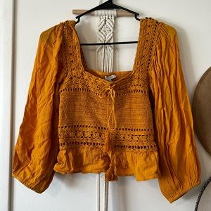 American Eagle Crochet Knit Crop Top